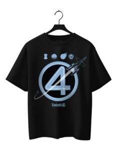 Playera Máscara De Látex Fantastic Four Logo Hombre