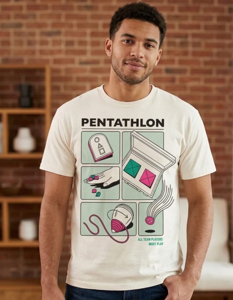Playera Máscara De Látex Juego Del Calamar Pentathlon Hombre