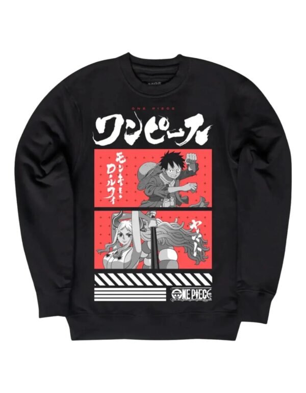 Pullover Máscara De Látex One Piece Yamato & Luffy Hombre