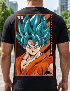 Playera Máscara De Látex Goku Ssj Blue Hombre