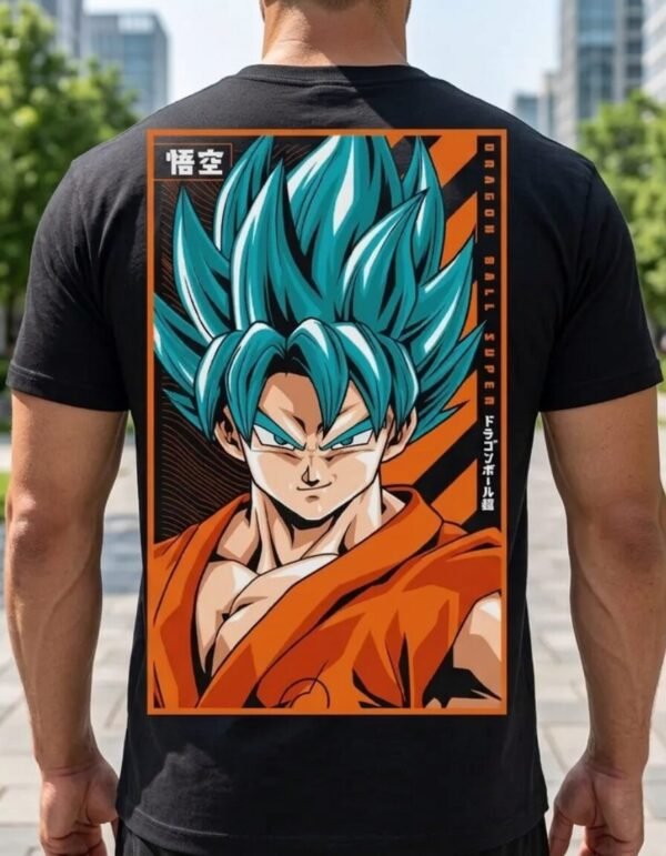 Playera Máscara De Látex Goku Ssj Blue Hombre