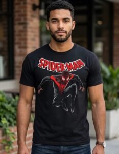 Playera Máscara De Látex Marvel Salto De Fe Hombre