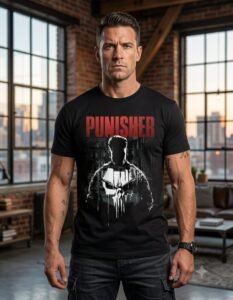 Playera Máscara De Látex Punisher Hombre
