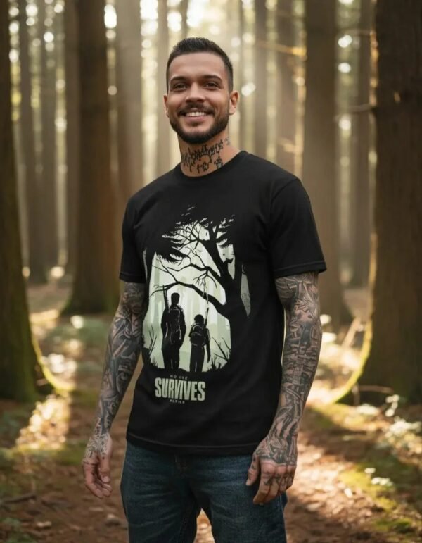 Playera Máscara De Látex No One Survives Alone Hombre Playera Máscara De Látex No One Survives Alone Hombre