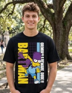 Playera Máscara De Látex Bartman Hombre