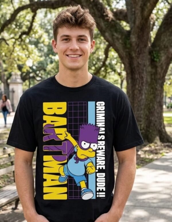 Playera Máscara De Látex Bartman Hombre