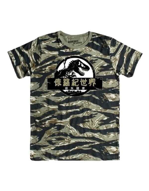 Playera Máscara De Látex Dinosaur Print Hombre