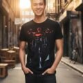 Playera Máscara De Látex Night Of The Bat Hombre