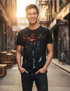 Playera Máscara De Látex Night Of The Bat Hombre