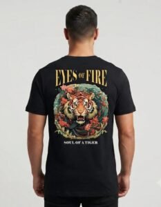 Playera Máscara De Látex Eyes Of Fire Hombre