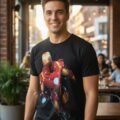 Playera Máscara De Látex Iron Man Hombre