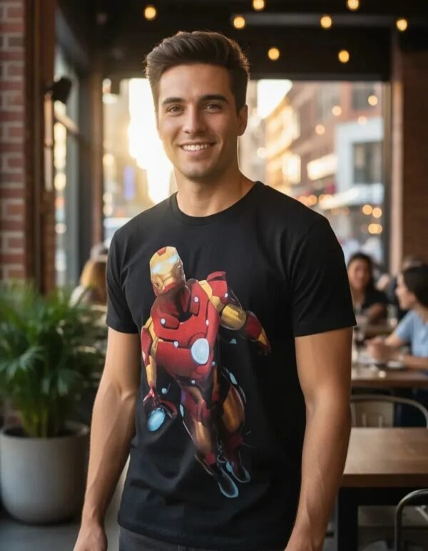 Playera Máscara De Látex Iron Man Hombre Playera Máscara De Látex Iron Man Hombre