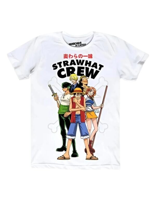 Playera Máscara De Látex Strawhat Crew Hombre Playera Máscara De Látex Strawhat Crew Hombre