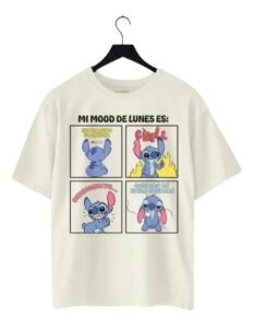Playera Máscara De Látex Stitch Mood De Lunes Hombre
