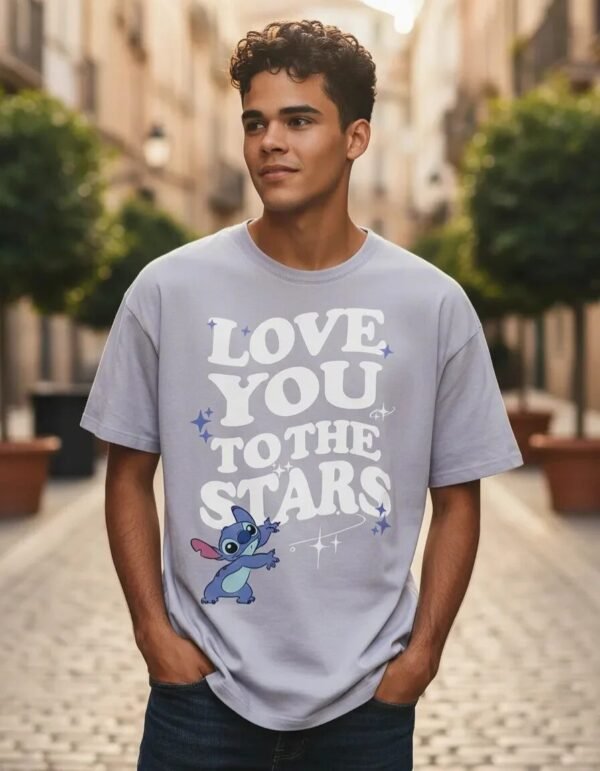 Playera Máscara De Látex Love You To The Stars Hombre