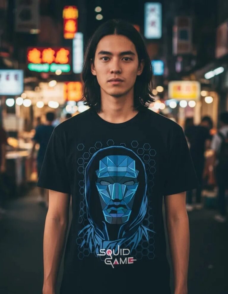Playera Máscara De Látex Juego Del Calamar Front Man Hombre