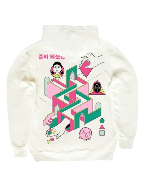 Hoodie Máscara De Látex Juego Del Calamar Squid Game Hombre