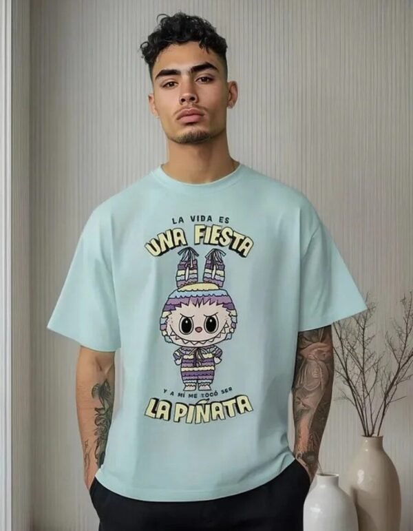 Playera Máscara De Látex La Vida Es Una Fiesta Hombre