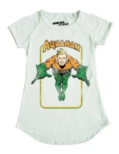 Playera Máscara De Látex Aquaman Retro Mujer