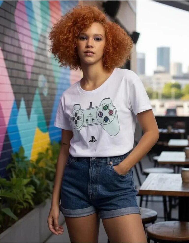 Playera Máscara De Látex Dualshock Mujer