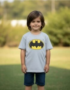 Playera Máscara De Látex Batman Logo Niño