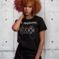Playera Máscara De Látex Wired Controller Mujer