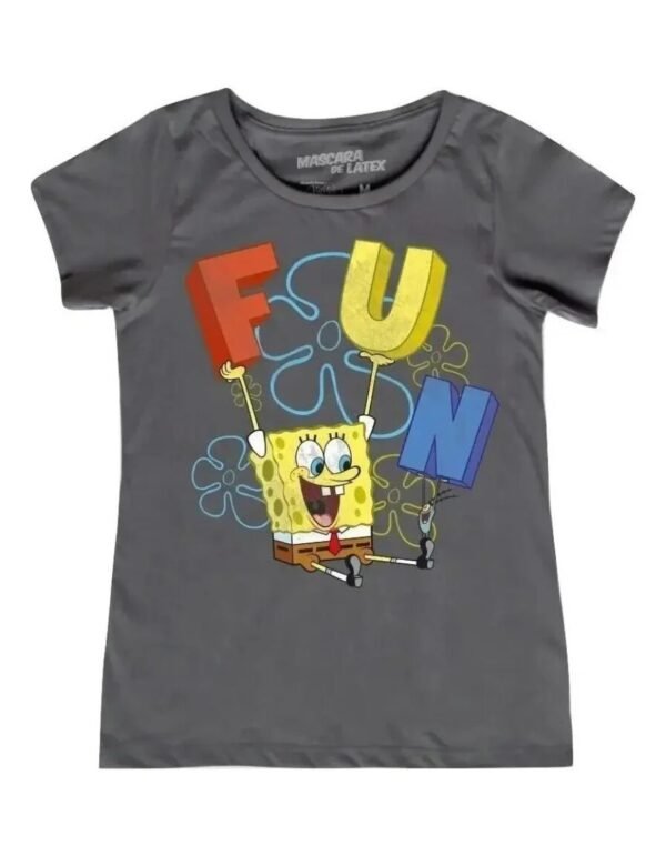 Playera Máscara De Látex Bob Esponja Fun Mujer