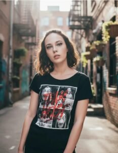 Playera Máscara De Látex Team Heist Mujer