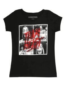 Playera Máscara De Látex Team Heist Mujer