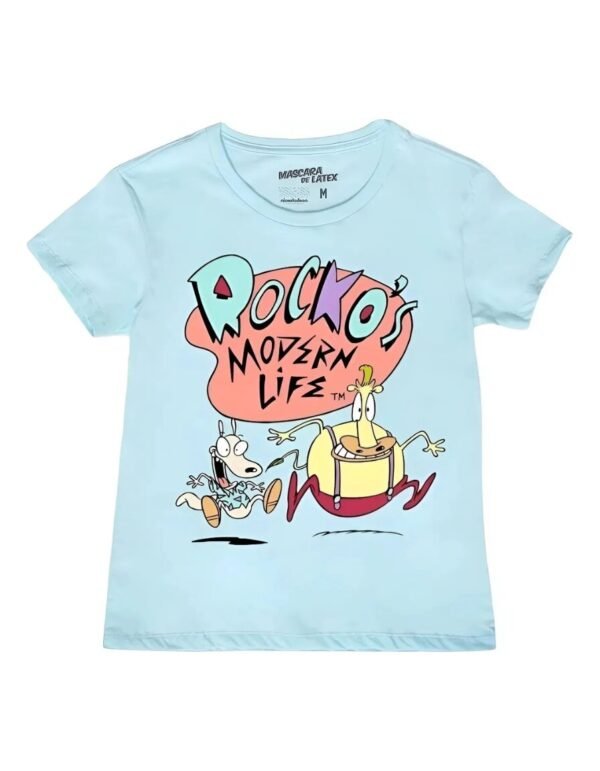 Playera Máscara De Látex Rocko Y Heffer Mujer Playera Máscara De Látex Rocko Y Heffer Mujer