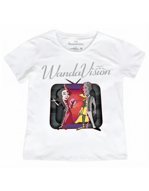 Playera Máscara De Látex Wandavision In Technicol Mujer Playera Máscara De Látex Wandavision In Technicol Mujer