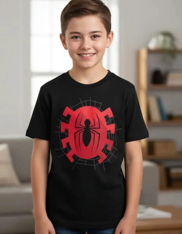 Playera Máscara De Látex Spidey Logo Niño Playera Máscara De Látex Spidey Logo Niño