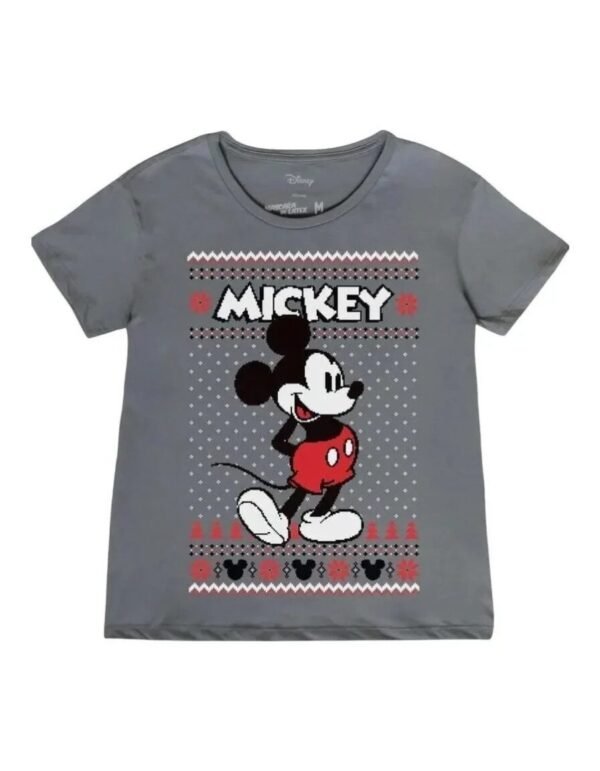 Playera Máscara De Látex Winter Mickey Mujer