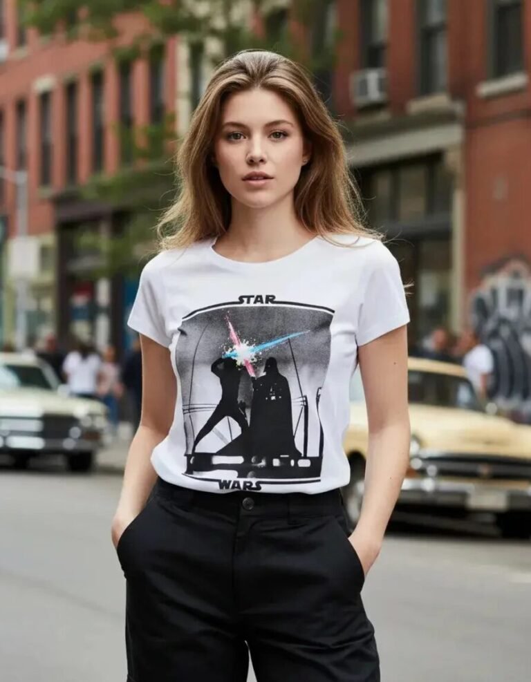 Playera Máscara De Látex Luke Vs. Vader Mujer