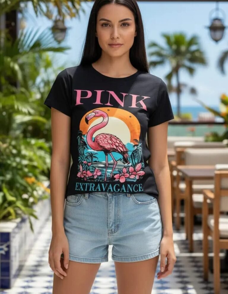 Playera Máscara De Látex Pink Extravagance Mujer