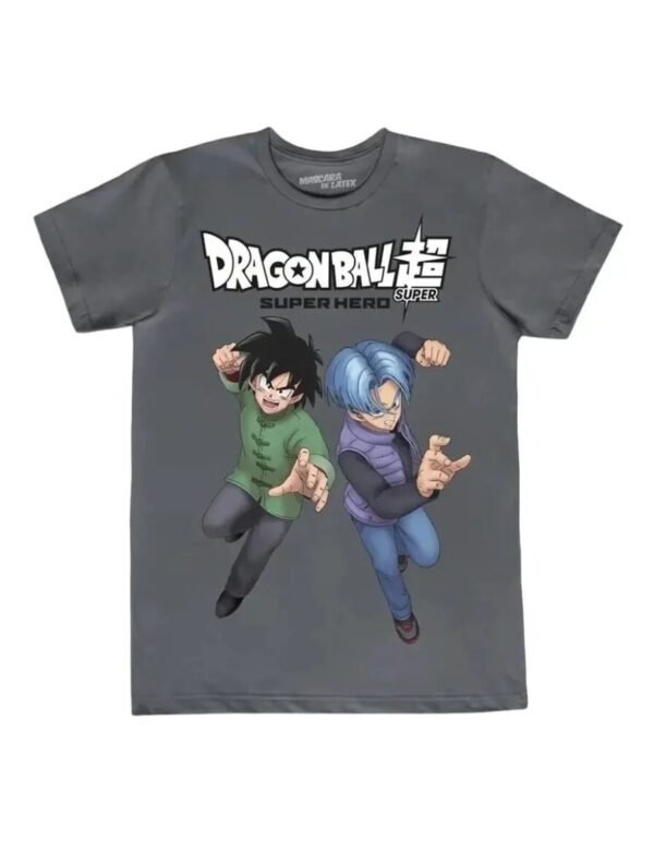 Playera Máscara De Látex Son Goten Y Trunks Hombre Playera Máscara De Látex Son Goten Y Trunks Hombre