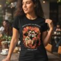 Playera Máscara De Látex Hasta Que La Muerte Nos Separe Mujer