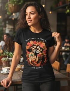 Playera Máscara De Látex Hasta Que La Muerte Nos Separe Mujer