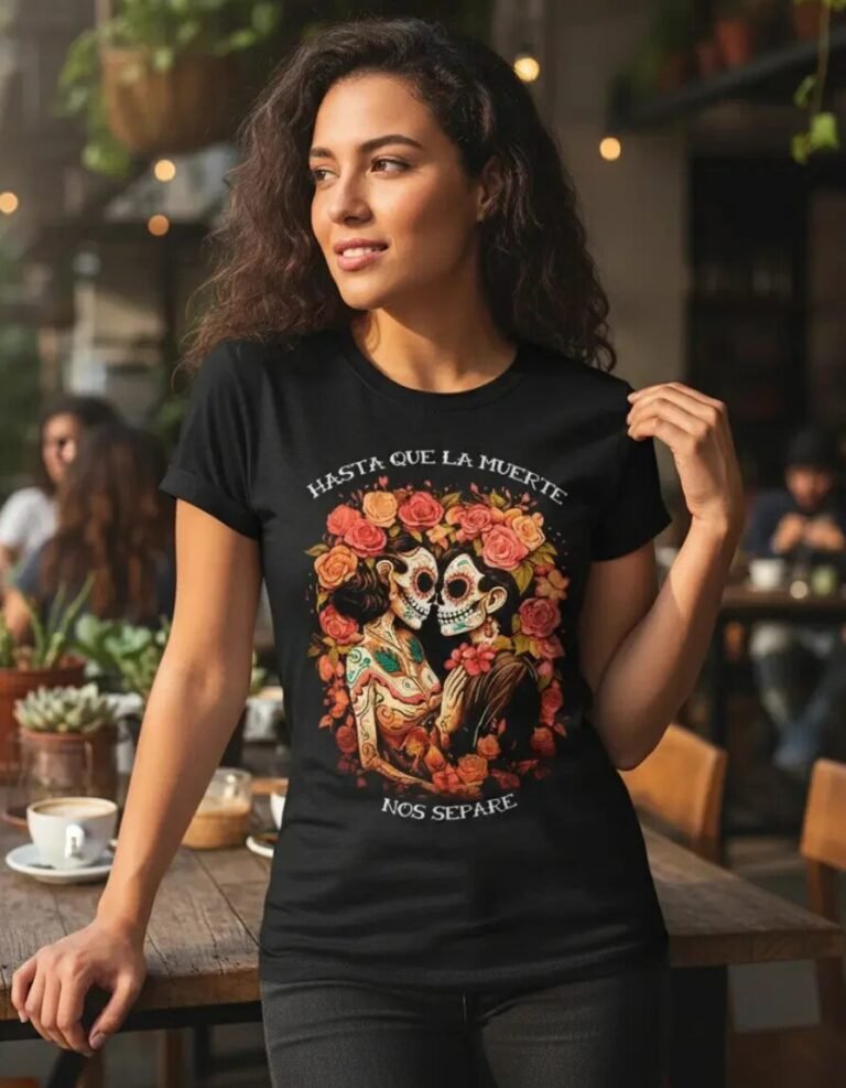 Playera Máscara De Látex Hasta Que La Muerte Nos Separe Mujer