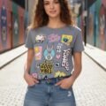 Playera Máscara De Látex Tunes Stamps Mujer