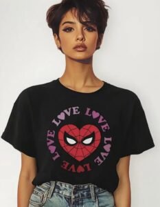 Playera Máscara De Látex Marvel Love Mujer
