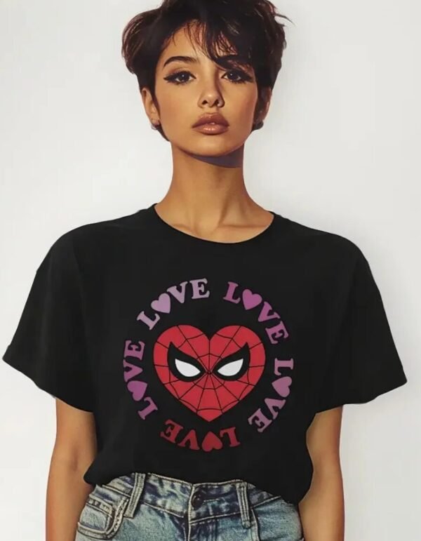 Playera Máscara De Látex Marvel Love Mujer