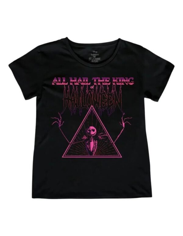 Playera Máscara De Látex The King Of Halloween Mujer Playera Máscara De Látex The King Of Halloween Mujer