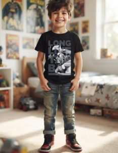 Playera Máscara De Látex Long Live The Bat Niño