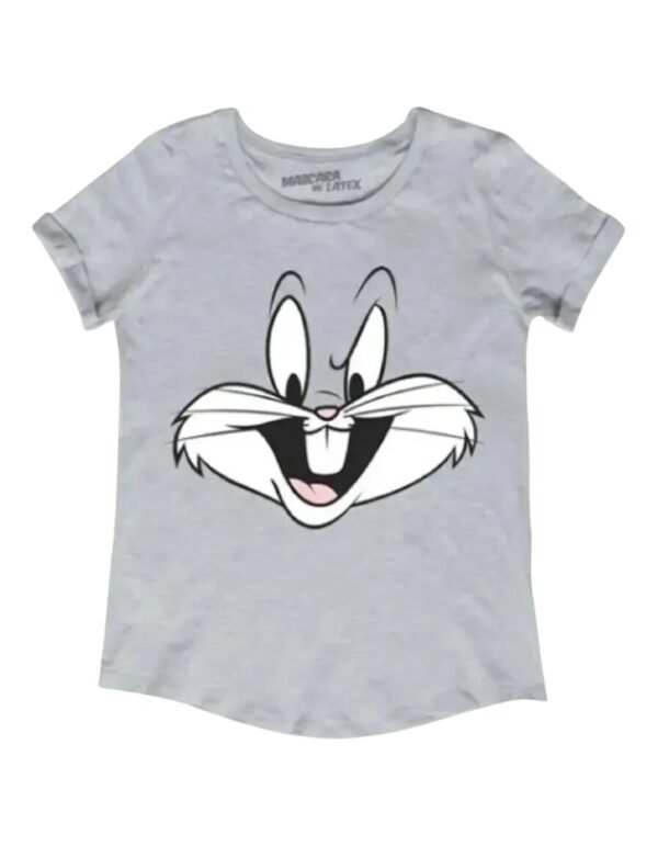 Playera Máscara De Látex Conejo Bugs Mujer