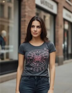 Playera Máscara De Látex Goose Neon Mujer