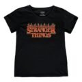 Playera Máscara De Látex Stranger Things Logo Mujer