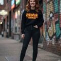 Pullover Máscara De Látex Stranger Things Flames Mujer