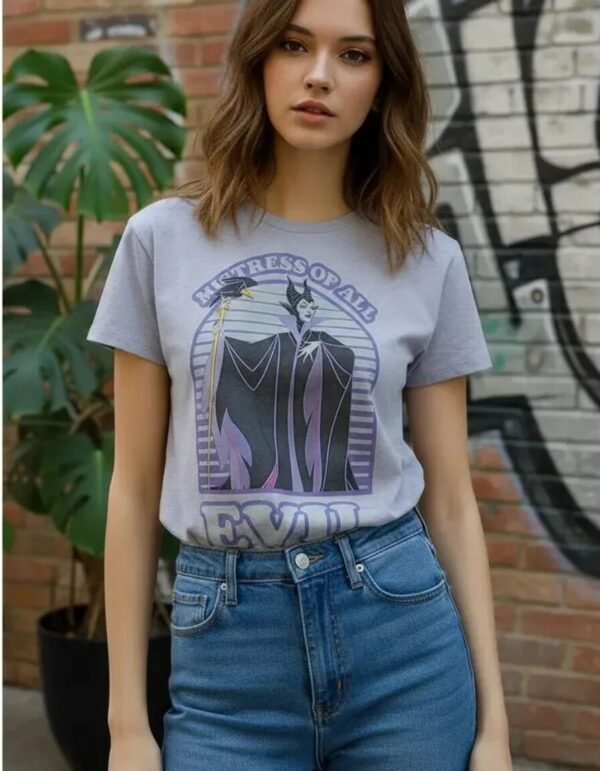 Playera Máscara De Látex Mistress Of All Evil Mujer Playera Máscara De Látex Mistress Of All Evil Mujer
