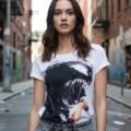 Playera Máscara De Látex Revenge Wanted Mujer